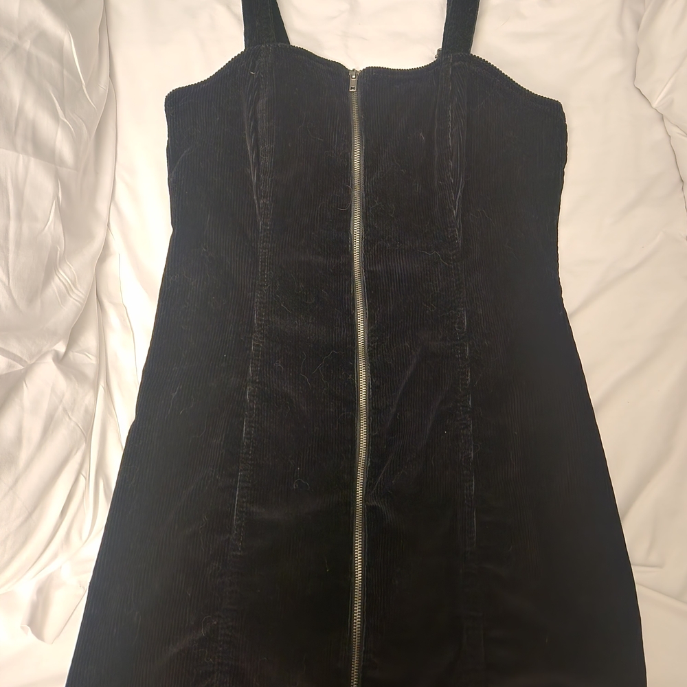 SO Elegant Black Corduroy Dress
